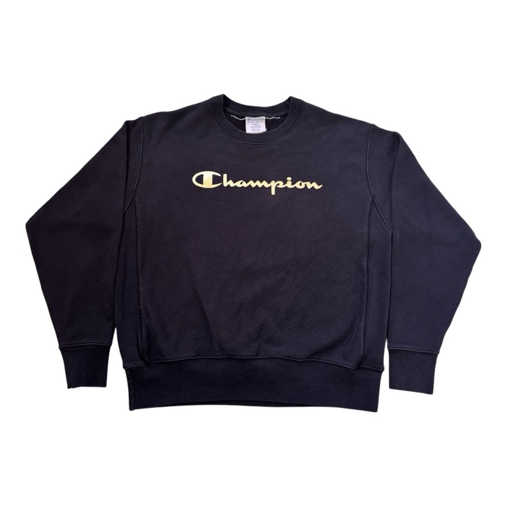 Champion Reverse weave Gold Logo Sweatshirt Size Large